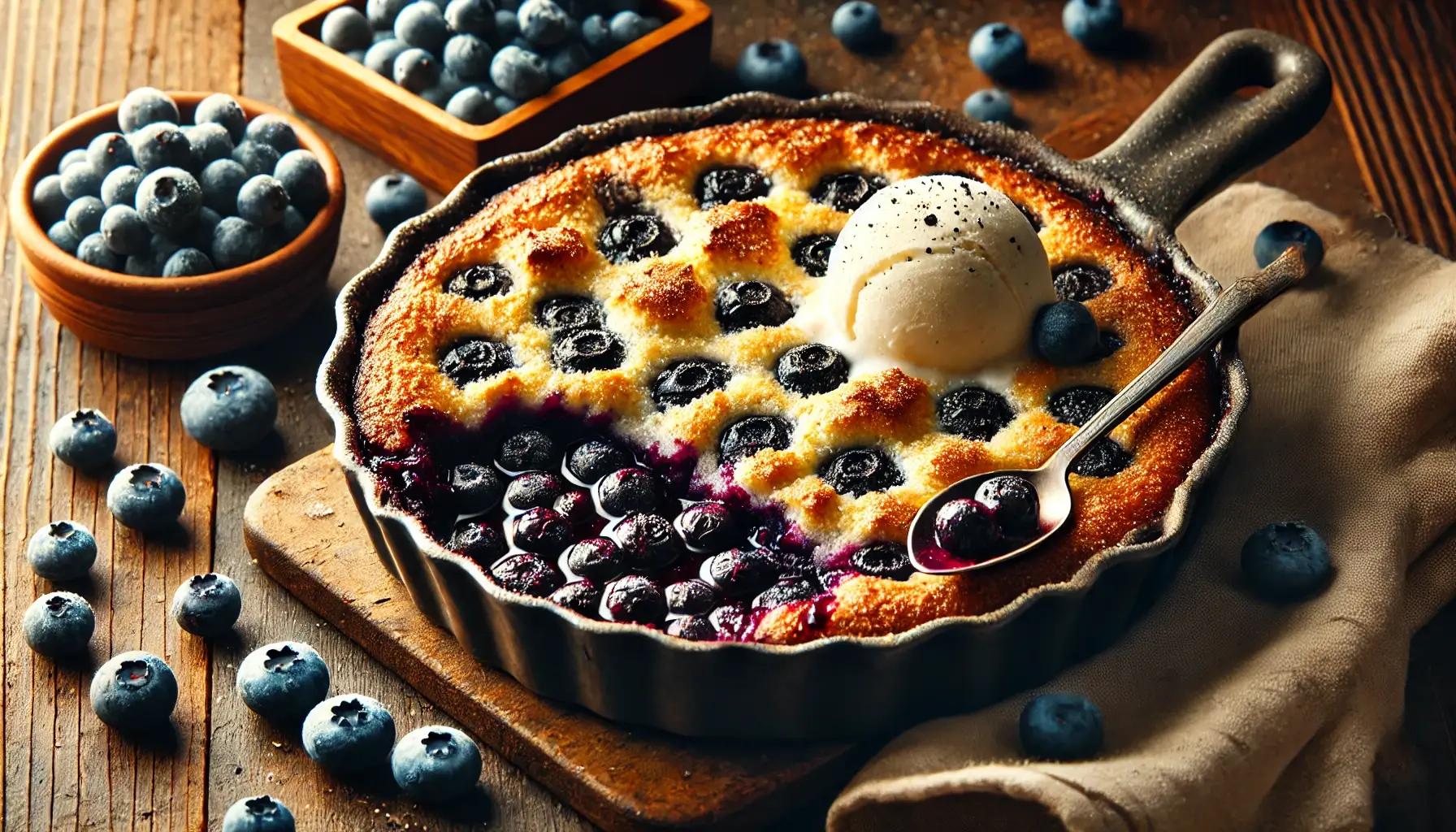 blueberry cobbler with frozen blueberries