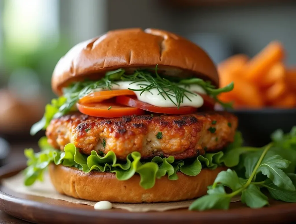 Super Healthy Salmon Burger